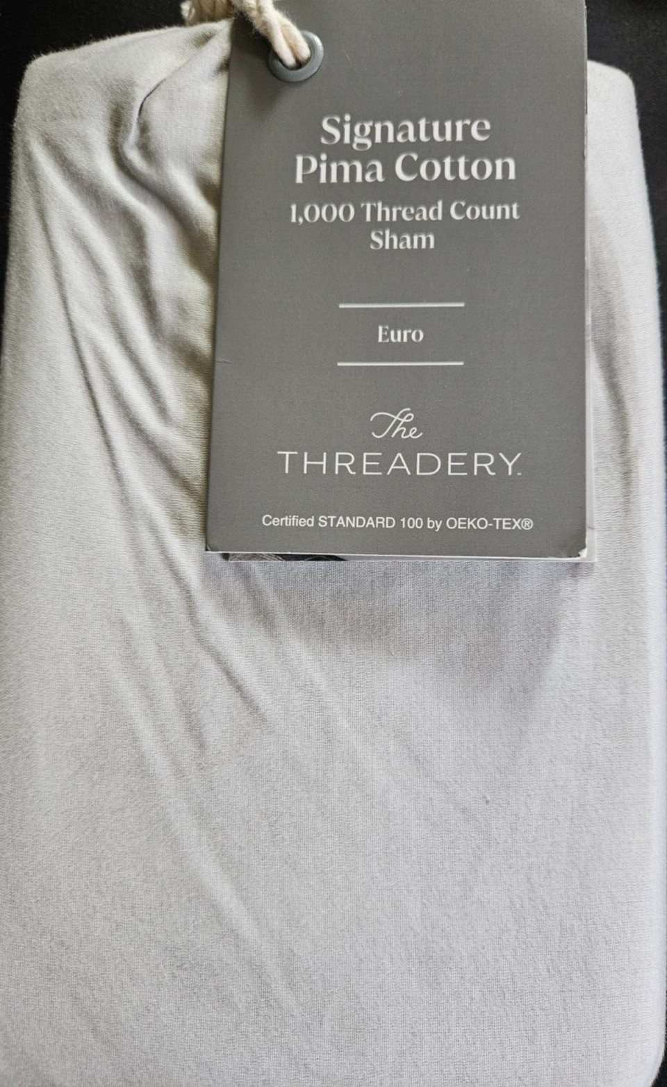 The Threadery Pima Cotton 1000 Thread Count European Pillow Sham in High Rise