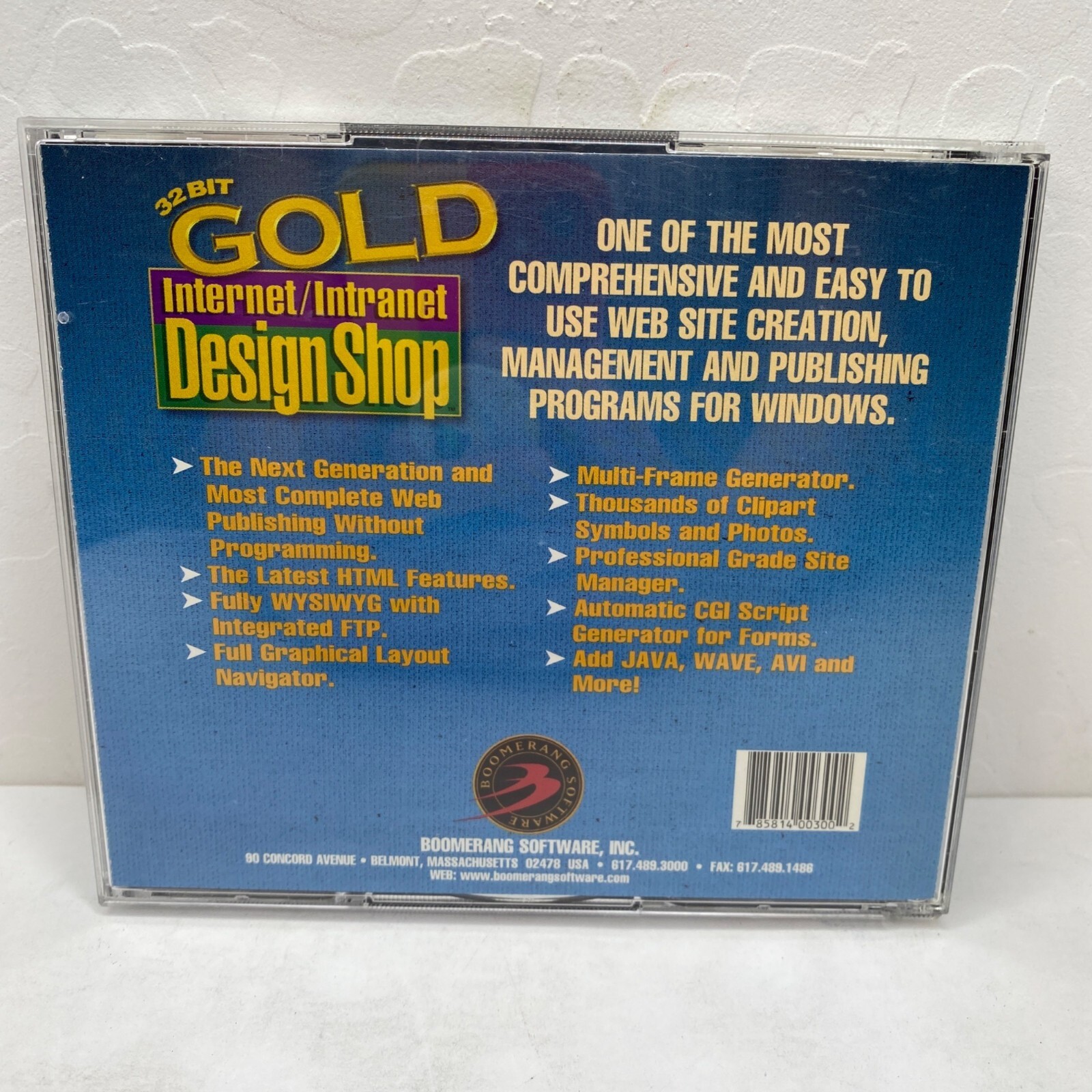 32-Bit Gold Internet/Intranet Design Shop CD-ROM CD Web Design Windows 95 Suite