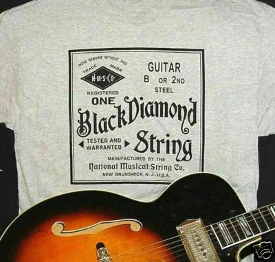 BLACK DIAMOND GUITAR STRINGS T-SHIRT XL