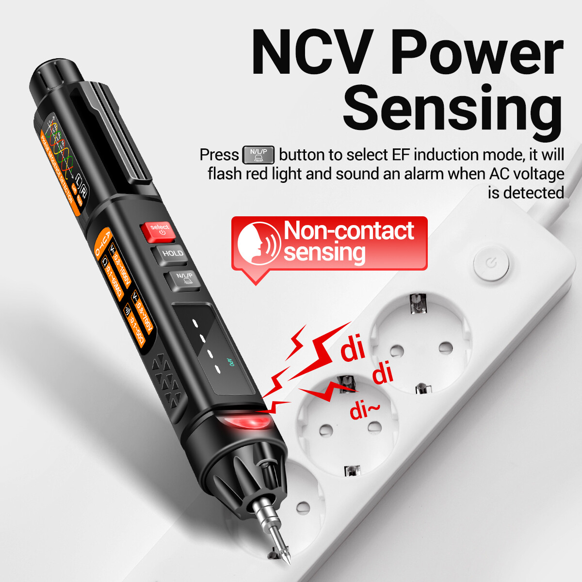 ANENG A3009 6000 Counts Multimeter NCV Tester Voltmeter With Test Lead Q5M9
