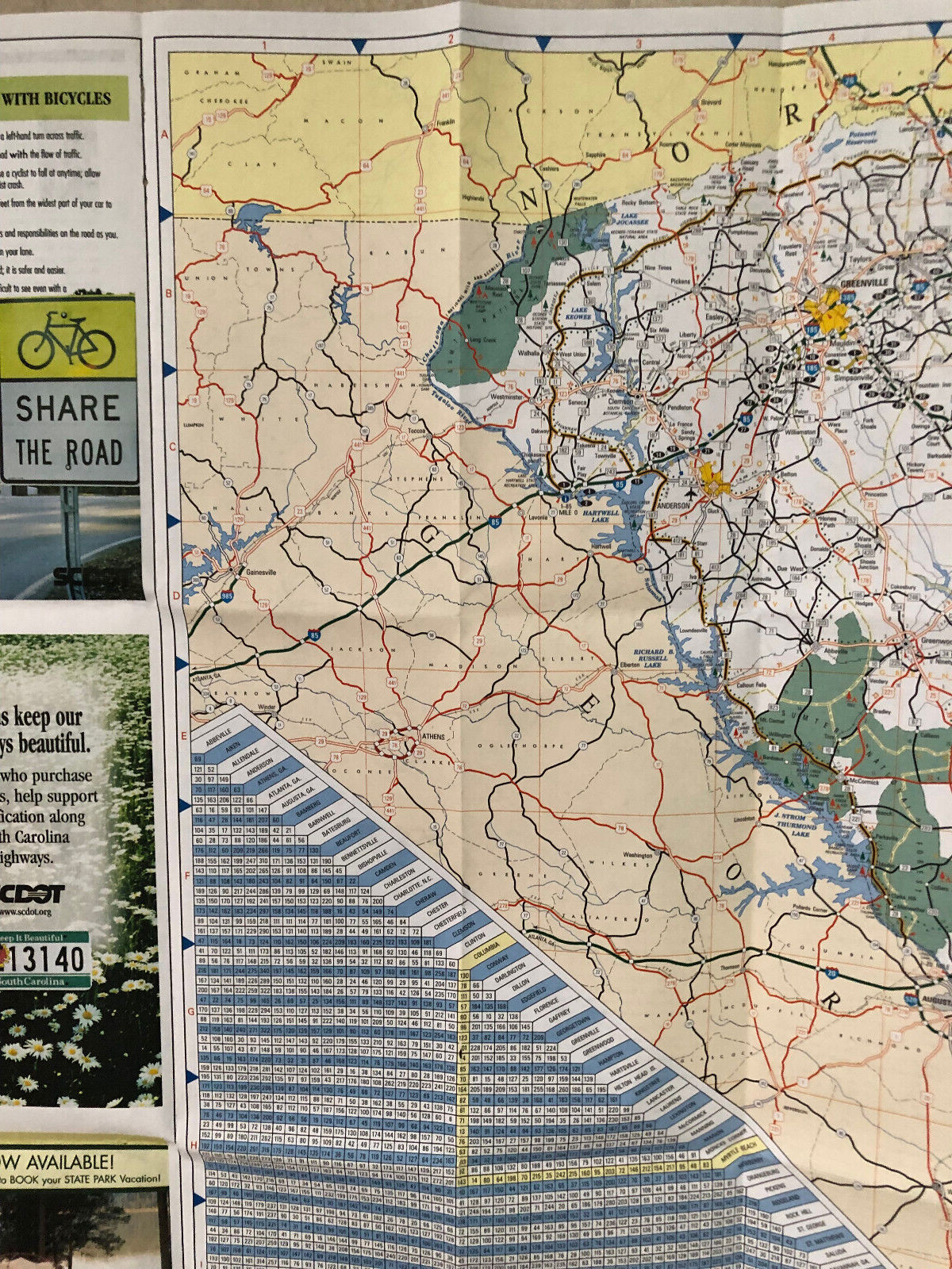 South Carolina Highways Map 2005 Driving Travel Weekend Trip