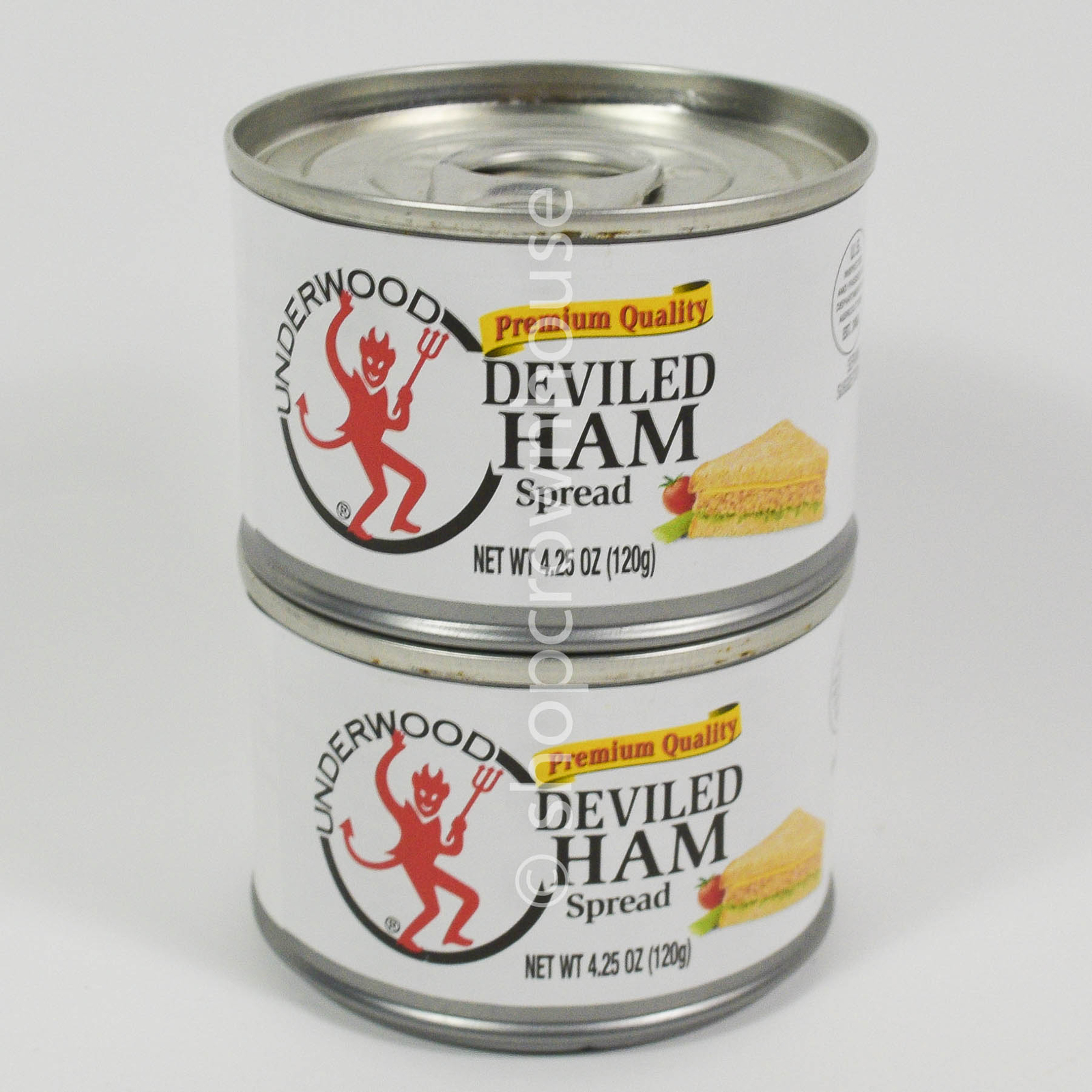 2 Underwood DEVILED HAM Spread 4.25 oz can 10/15/2028