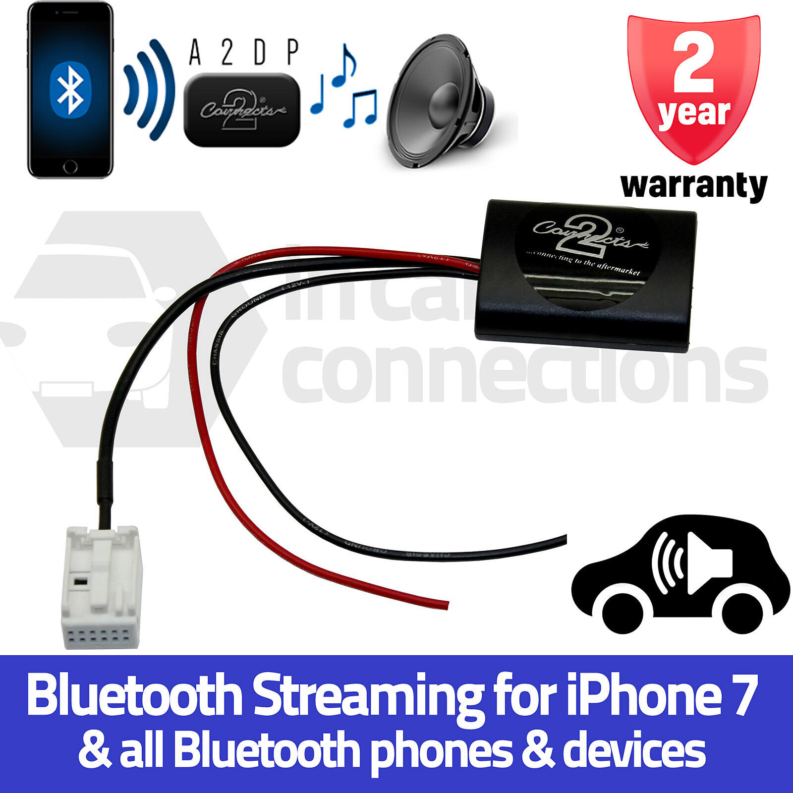 CTACT1A2DP Citroen C5 C6 C8 A2DP Bluetooth Streaming Interface Adapter iPhone 7