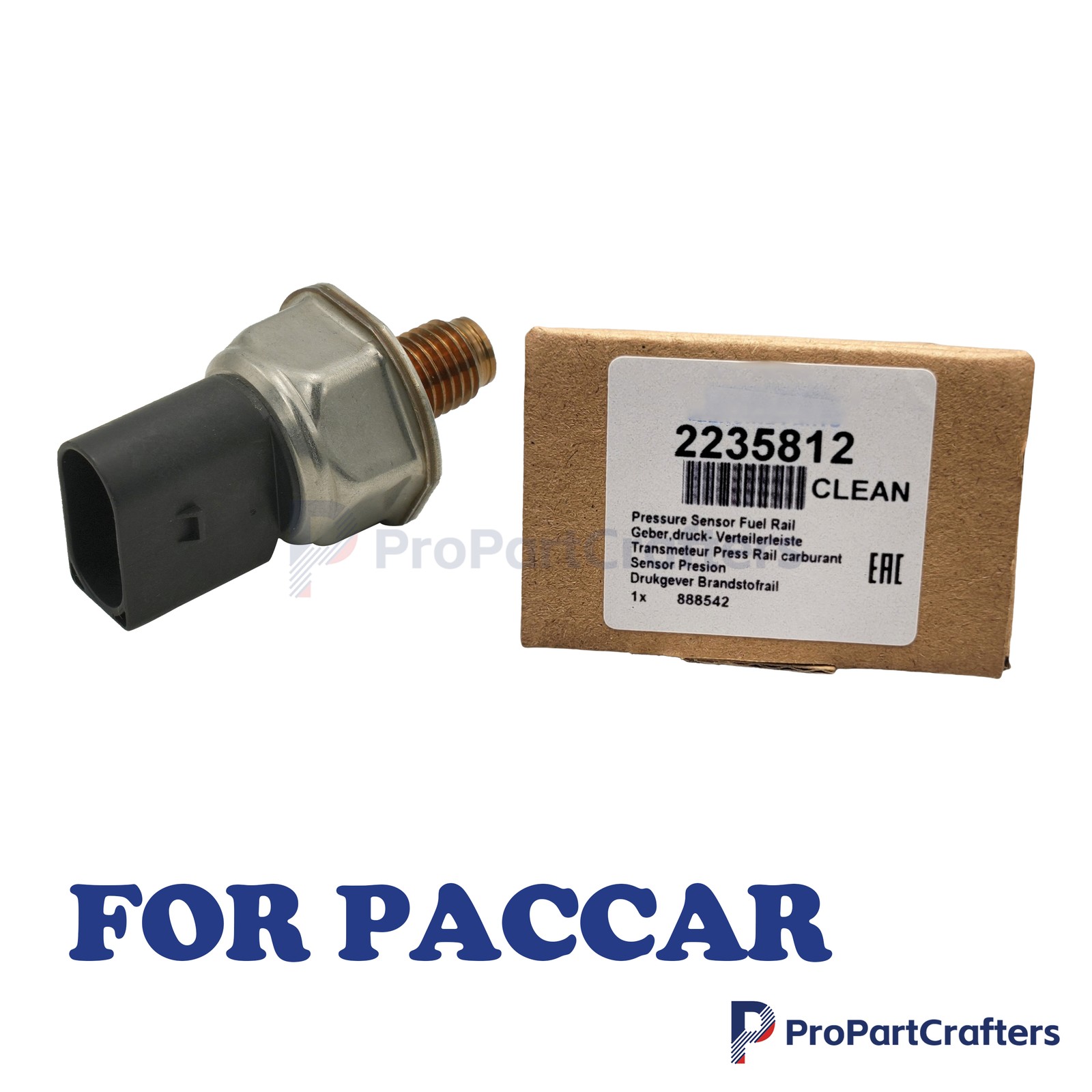 2235812 / 2235812PE FOR Paccar Pressure Sensor Fuel Rail Genuine OEM - New
