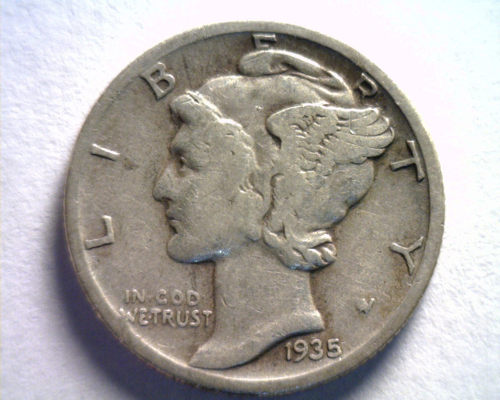 1935-S MERCURY DIME VERY FINE / EXTRA FINE VF/XF VF/EF BOBS COINS FAST 99c SHIP