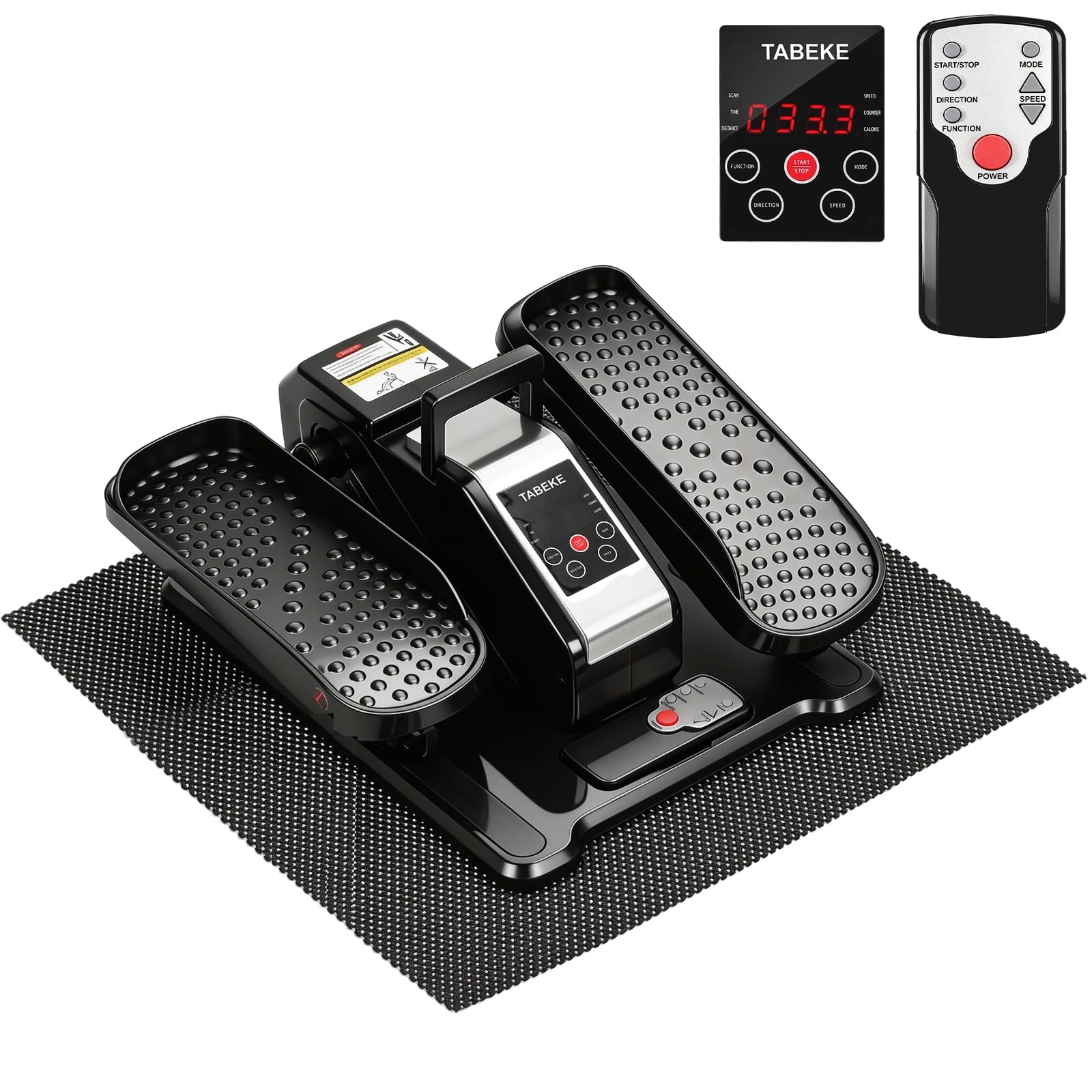 Under Desk Electric Elliptical Machine 12 Speed Leg Exerciser with Remote Con...
