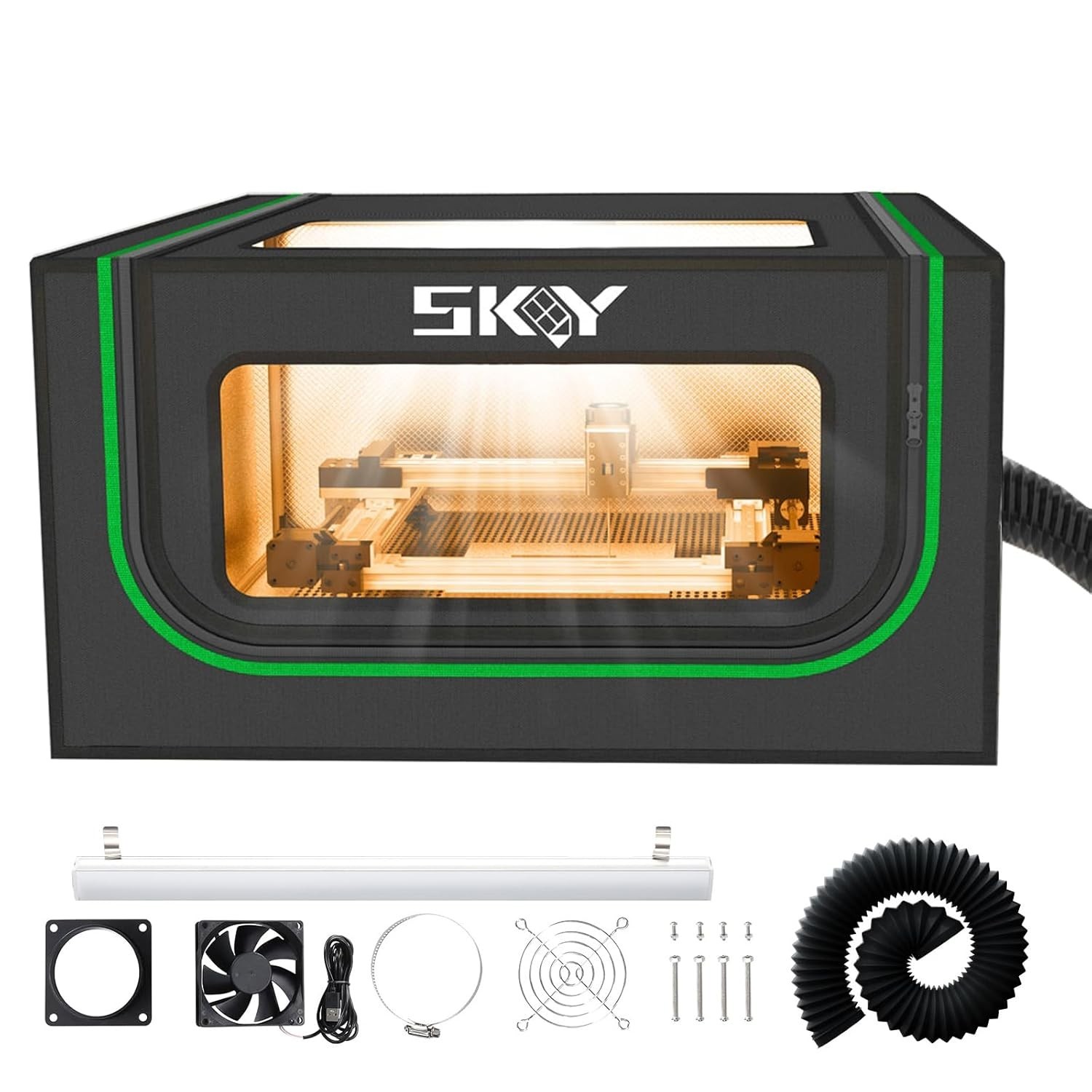 Laser Engraver Integrated Enclosure with LED Light, Fireproof and Dustproof Prot
