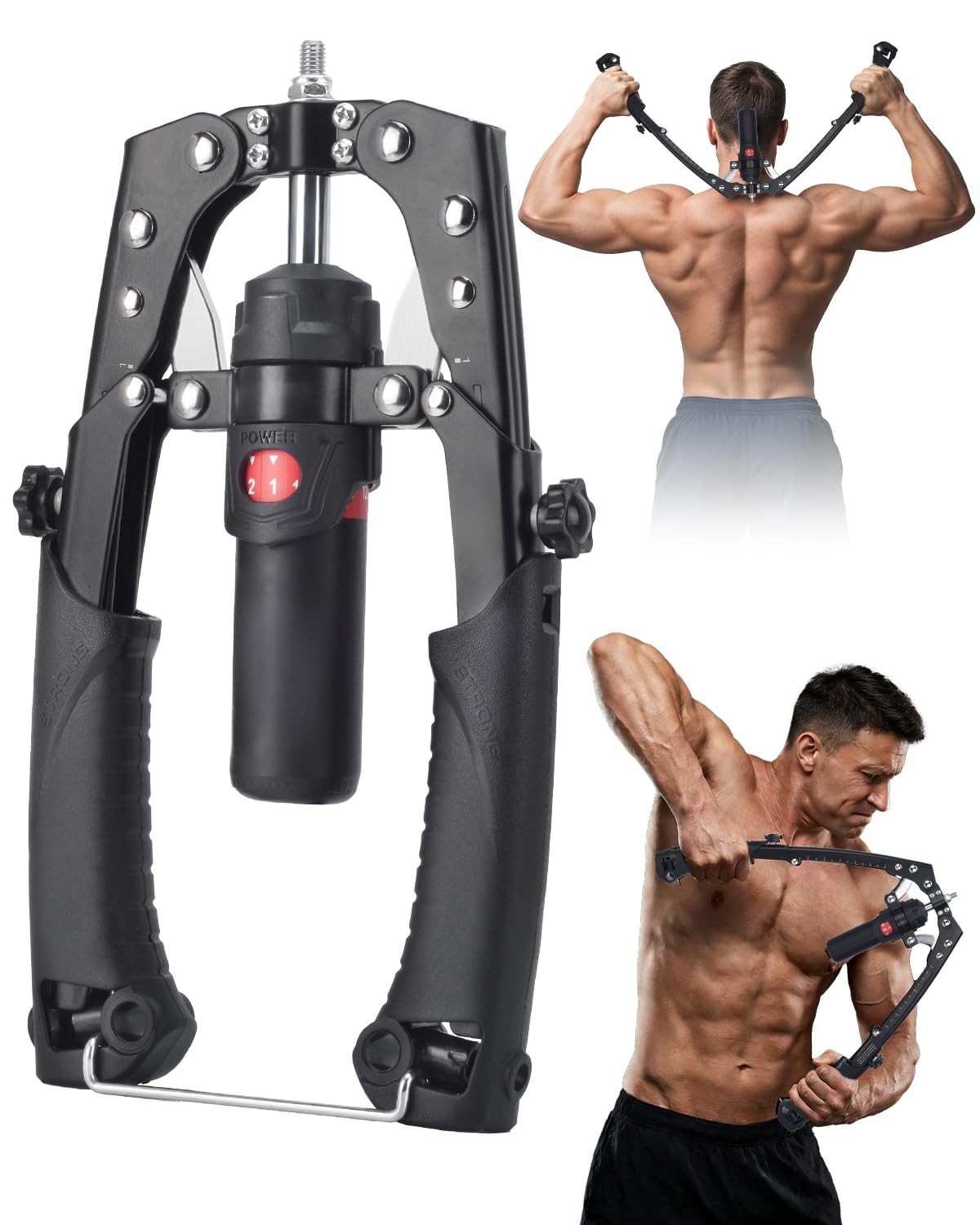 Abahub Twister Arm Exerciser, Hydraulic Power Chest Expander Max 440 LBS | Forea