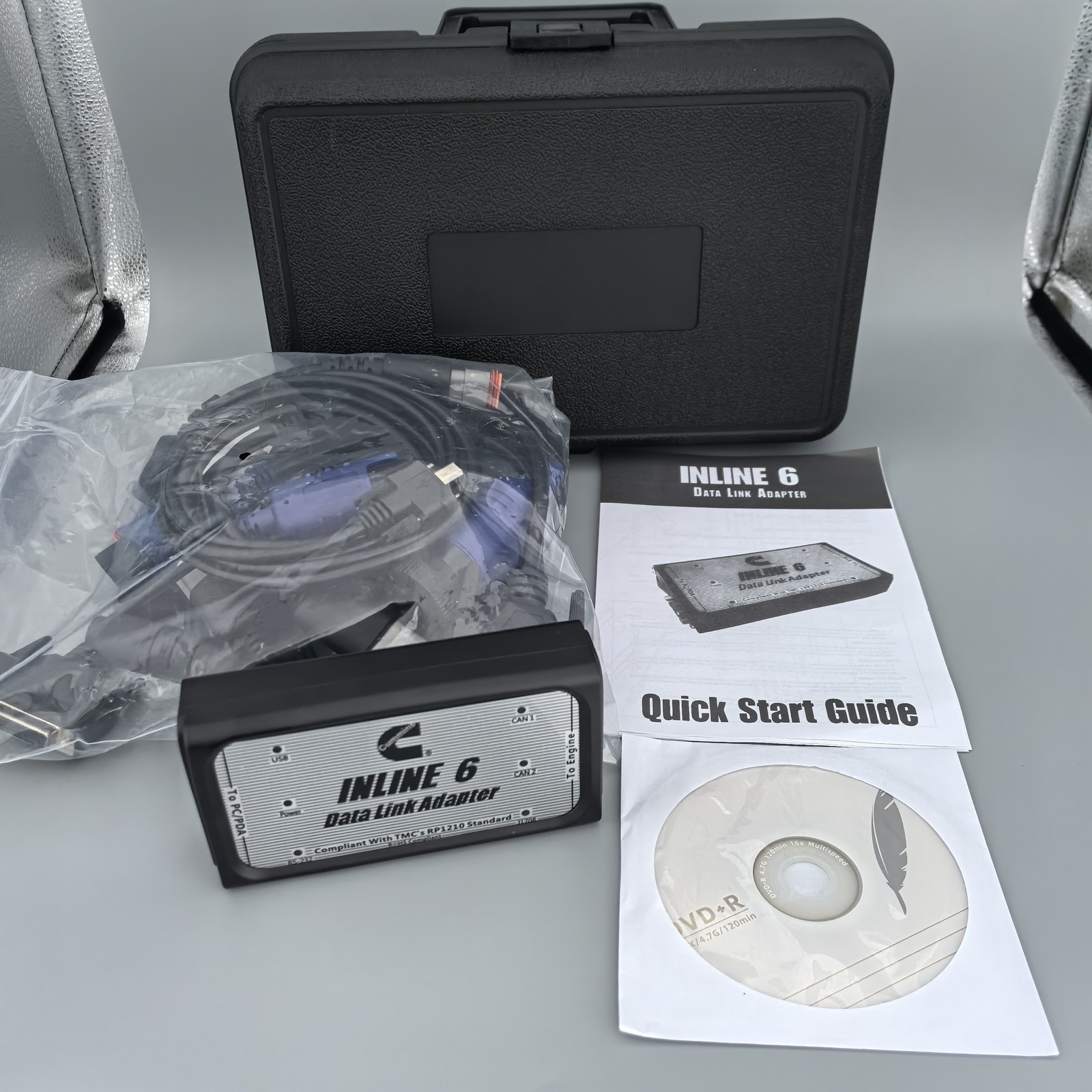 US Inline6 Data Link Adapter Heavy Duty Scanner insite v8.7 For Cummins Engine