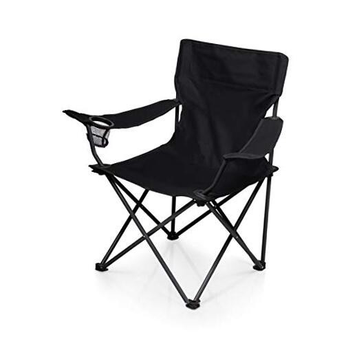 PTZ Camp Chair, Picnic Chair, Beach Chair with Carrying Bag Black