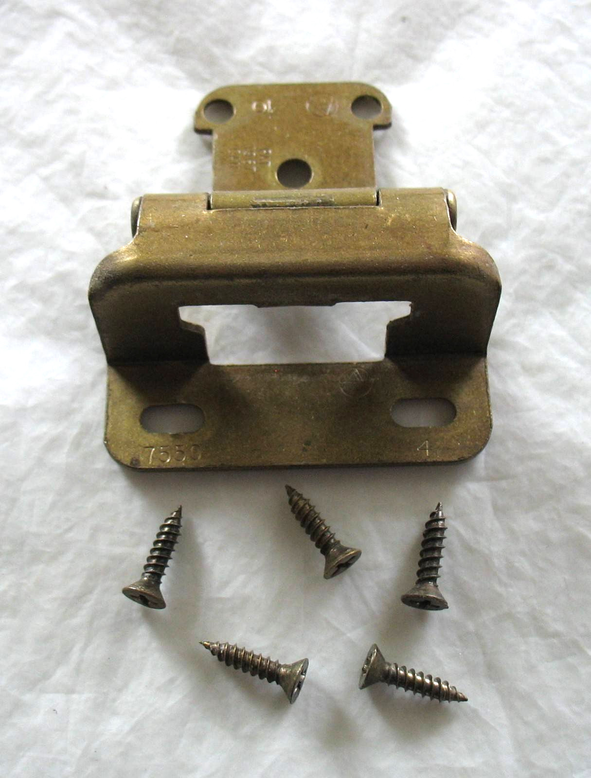 Amerock 7550 Cabinet Door Hinge 1/2" Overlay Self-Closing Antique Brass Finish