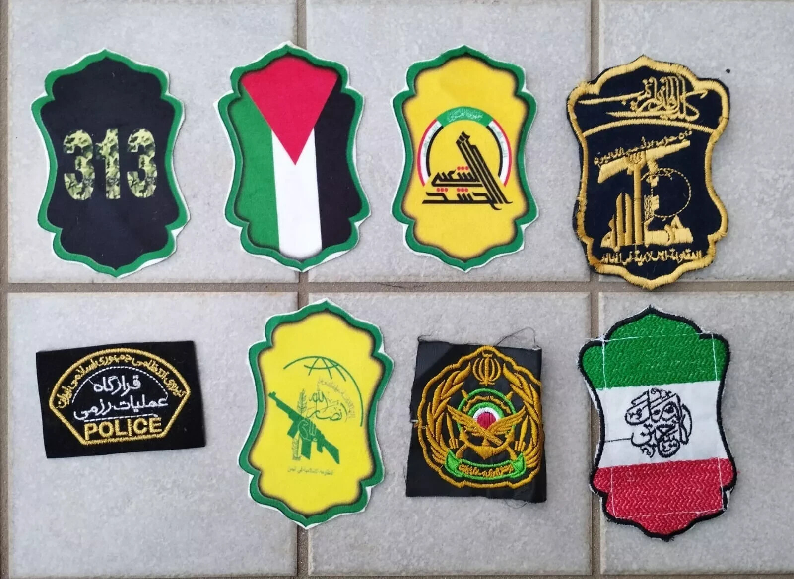 LOT OF 8 PERSIAN IRAQI MILITARY ARMY PATCHES IRGC