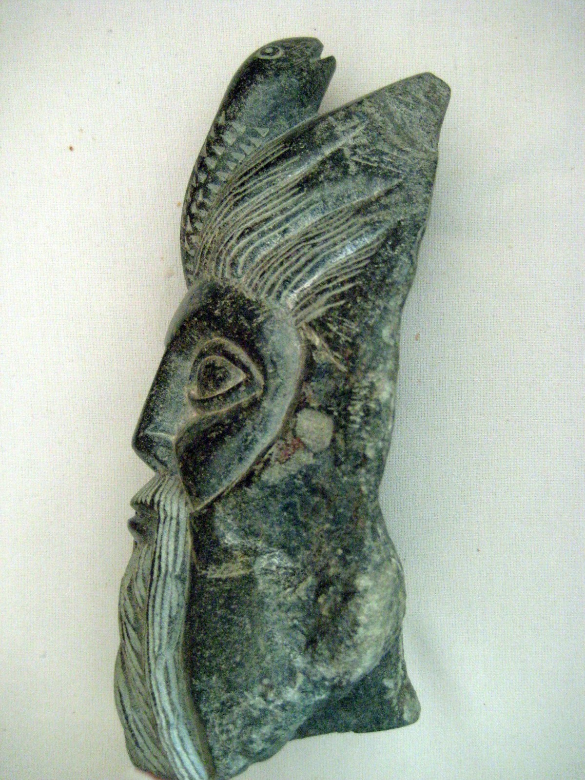 Serpentine Stone Statue, Handmade