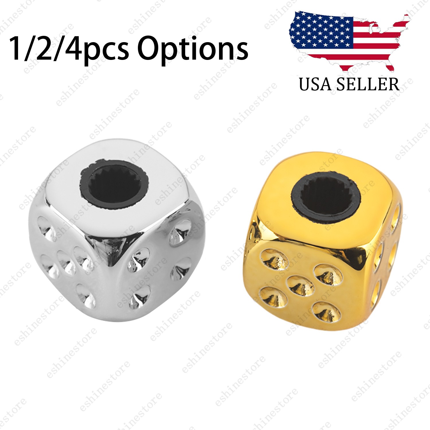 1/2/4pcs Dice Guitar Tone Volume Control Knobs 6mm Shaft for Electric Guitar