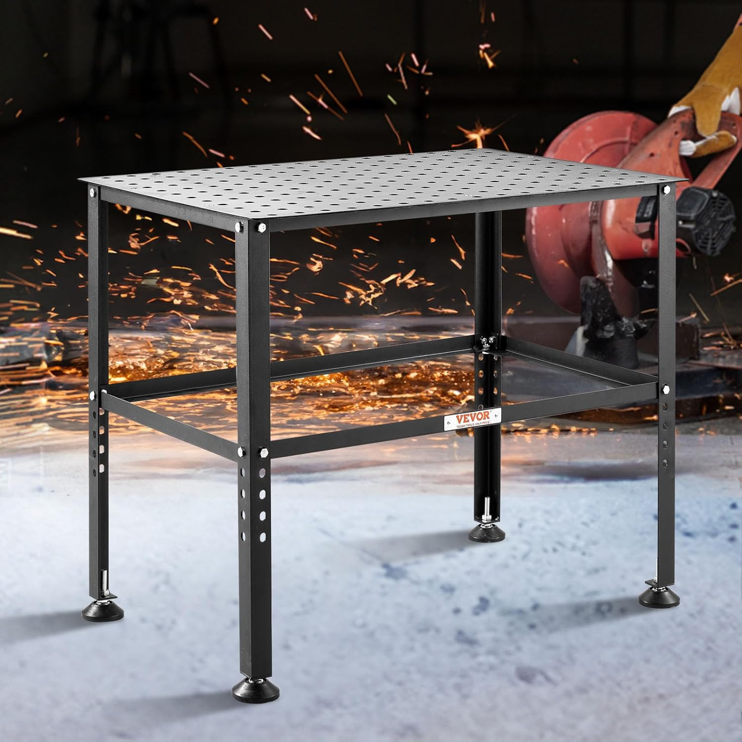 Welding Table 36" X 24", 800LBS Capacity Welding Workbench Table, Heavy-Duty Wor