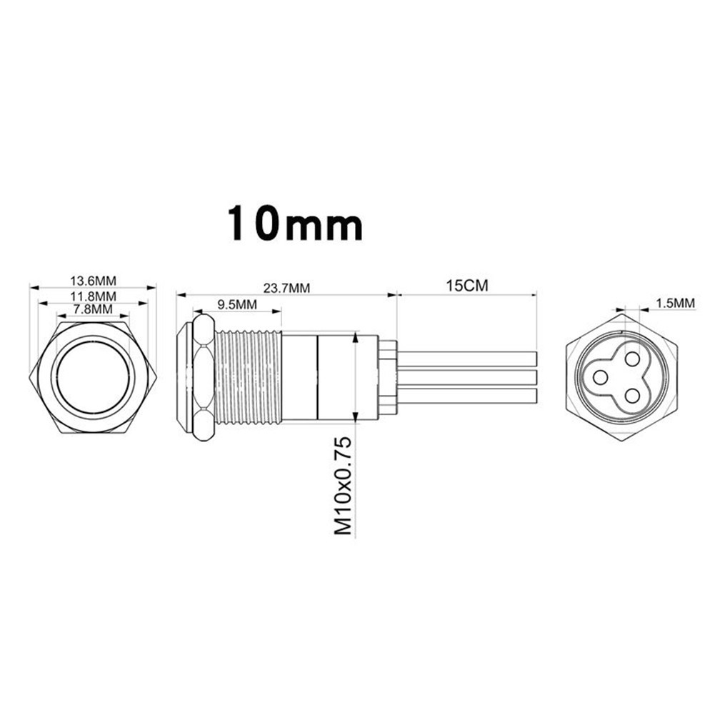 Metal Panel LED Indicators with Low Power Consumption and High Durability