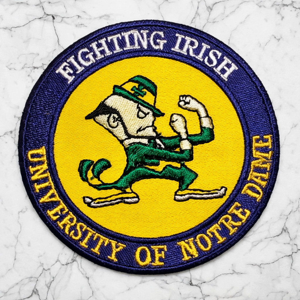 NOTRE DAME FIGHTING IRISH NCAA EMBROIDERED Iron/Sew On Patch 3" ROUND
