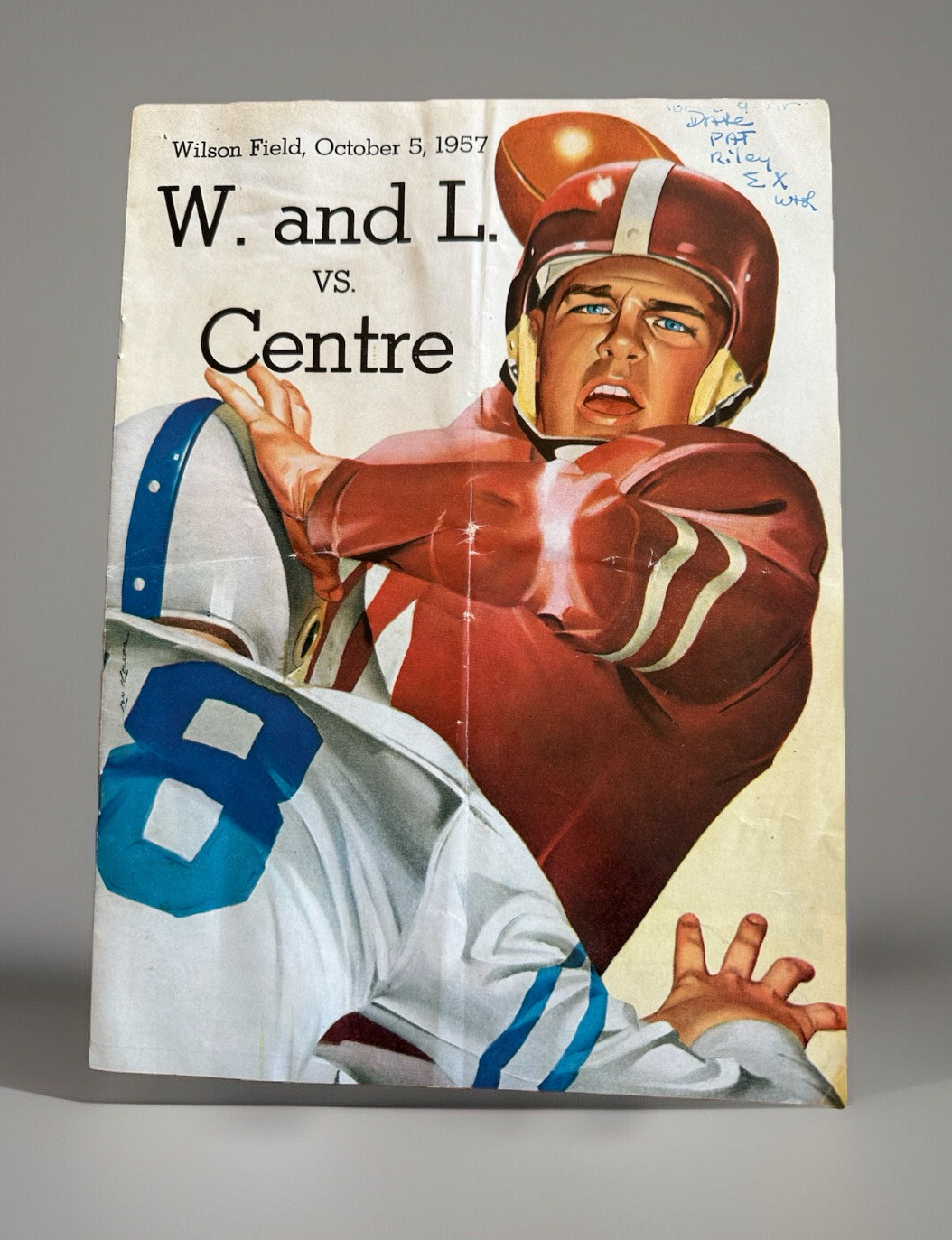 Vintage 1957 Washington & Lee College Football Game Program Wilson Field