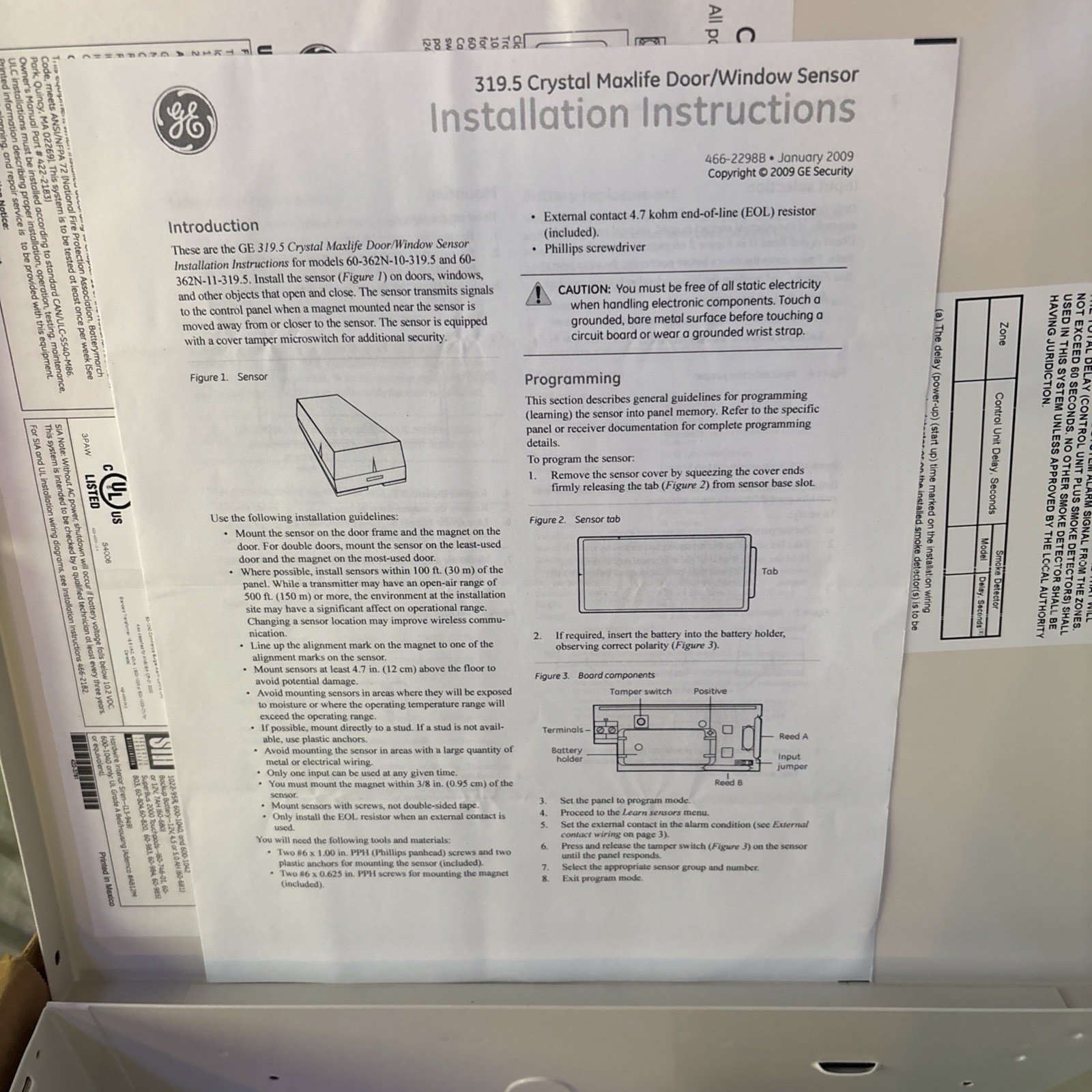 GE Concord 4 Security Panel 80-860-4 Wireless Crystal Package Missing Touchpad