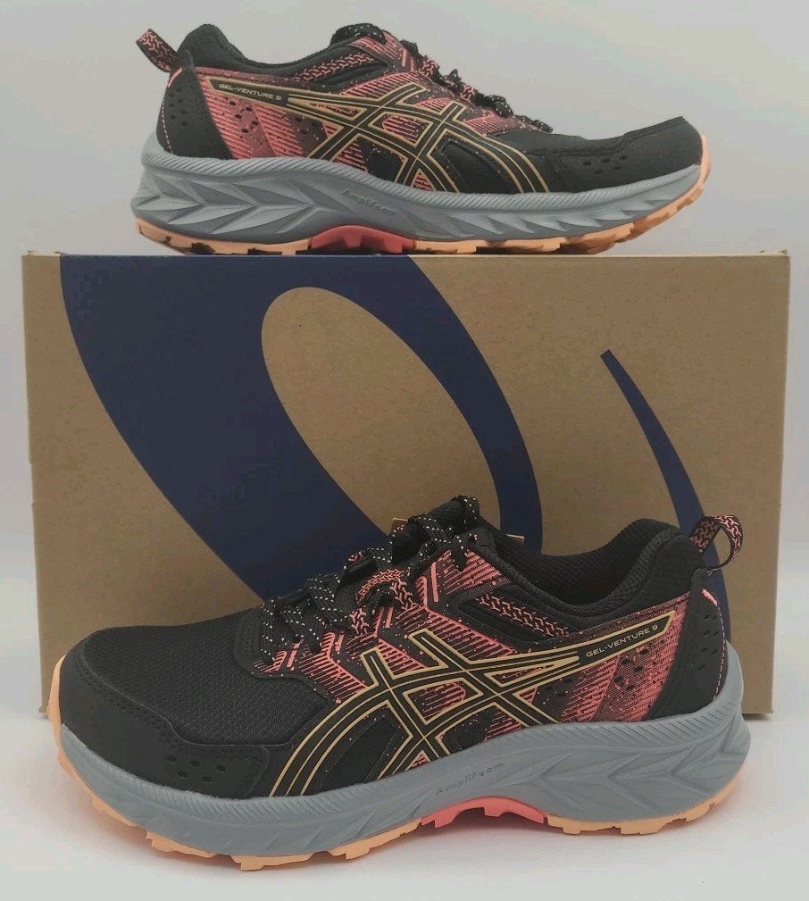 ASICS Gel-Venture 9 Women 6.5 Black Summer Dune Trail Running Shoes 1012B313-004