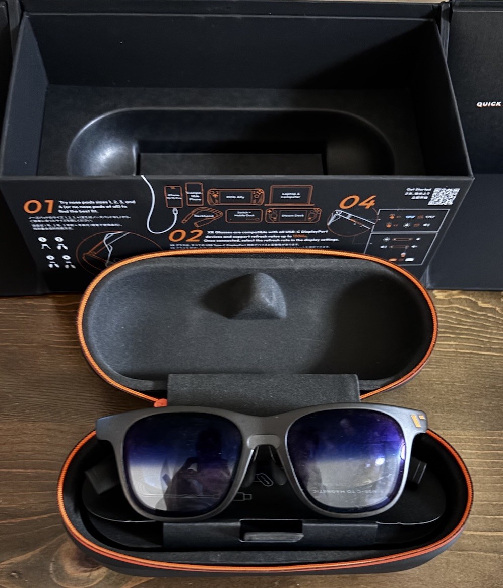 VITURE Pro XR/AR Glasses 135” 120Hz Smart Glasses Complete Box Case Cable