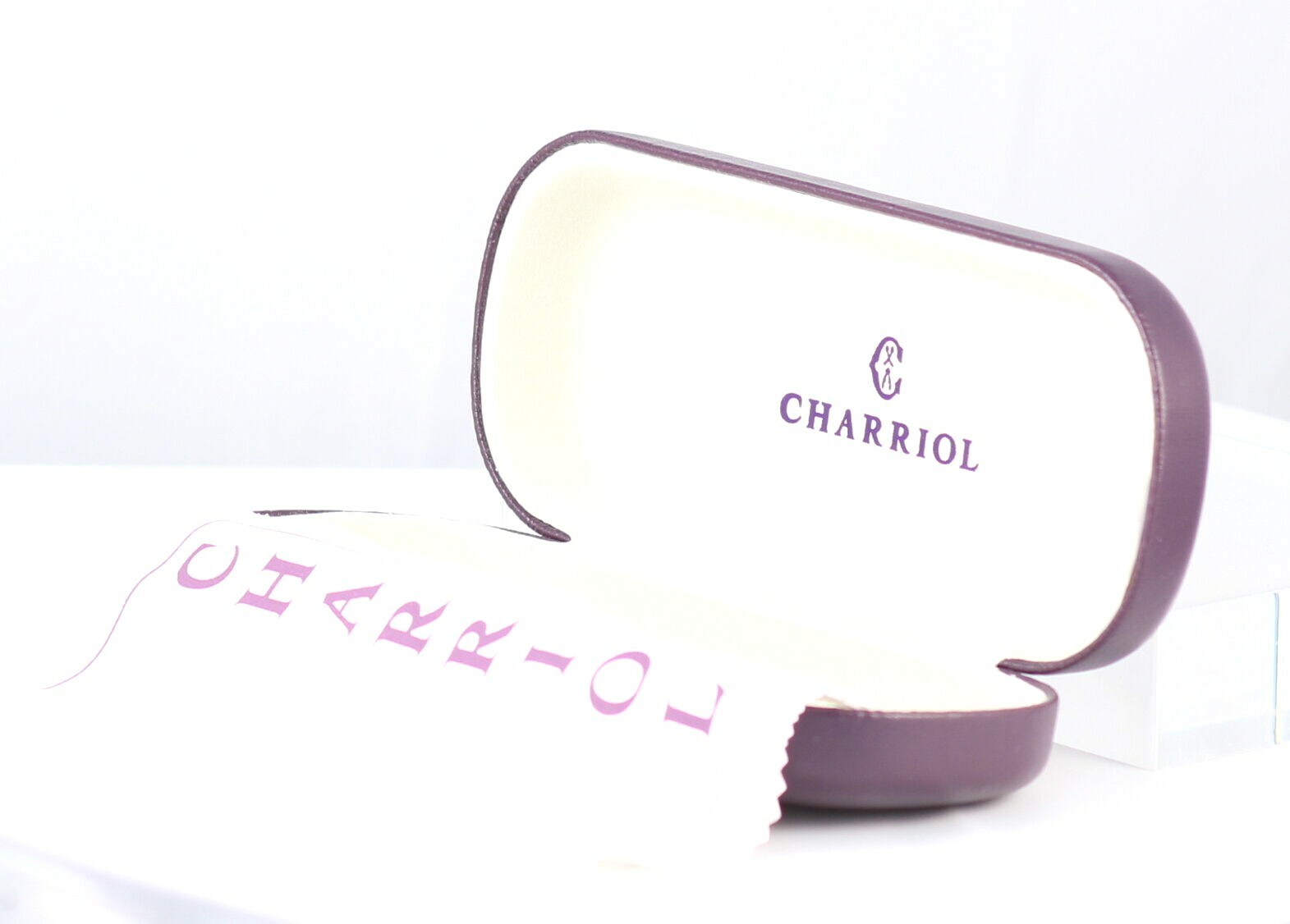 NEW AUTHENTIC Charriol Purple Optical Case & Microfiber Cloth Only $9.95