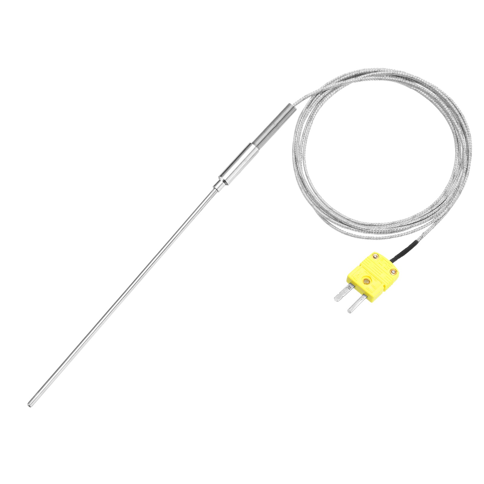 K Type Thermocouple with Plug,Temperature Sensor -40 to 1100°C 4x150mm 6.6ft