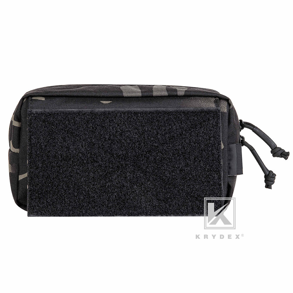 KRYDEX Tactical Drop Pouch SACK Chassis Hook & Loop For Chest Rig Black MC Camo