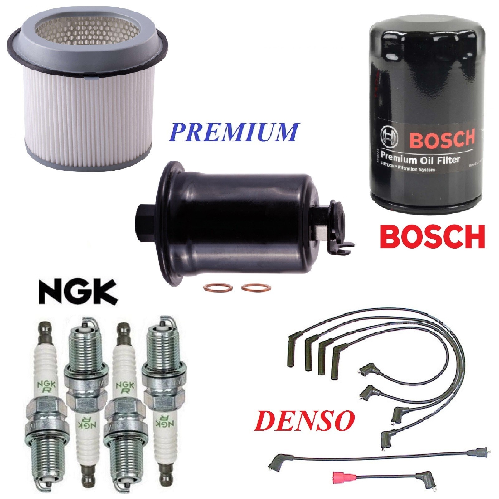 Tune Up Kit Filters Wire Spark Plugs For PLYMOUTH LASER L4 1.8L 1990