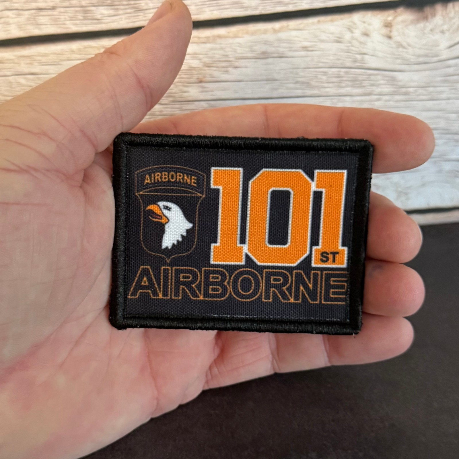 101st Airborne Division Veteran Morale Patch, 2x3" | VELCRO® Brand Fastener