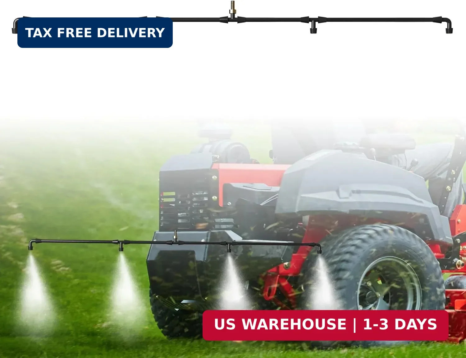 4-Nozzle Boom Sprayer Wand, Brass Fitting Sprayer, Wide-Coverage Agricultural &