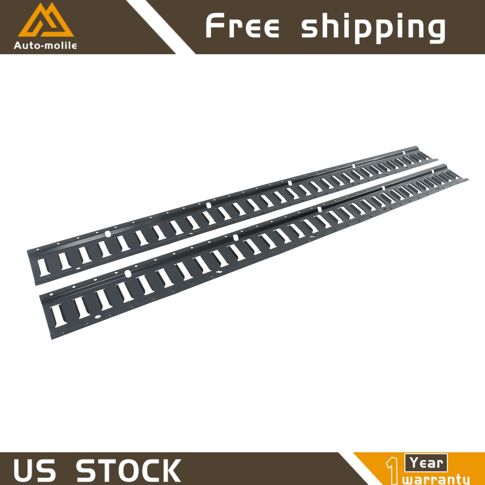 5' E-Track Tie Down Rail Secure Cargo For ATV Truck 2 Pack Multi Purpose Durable