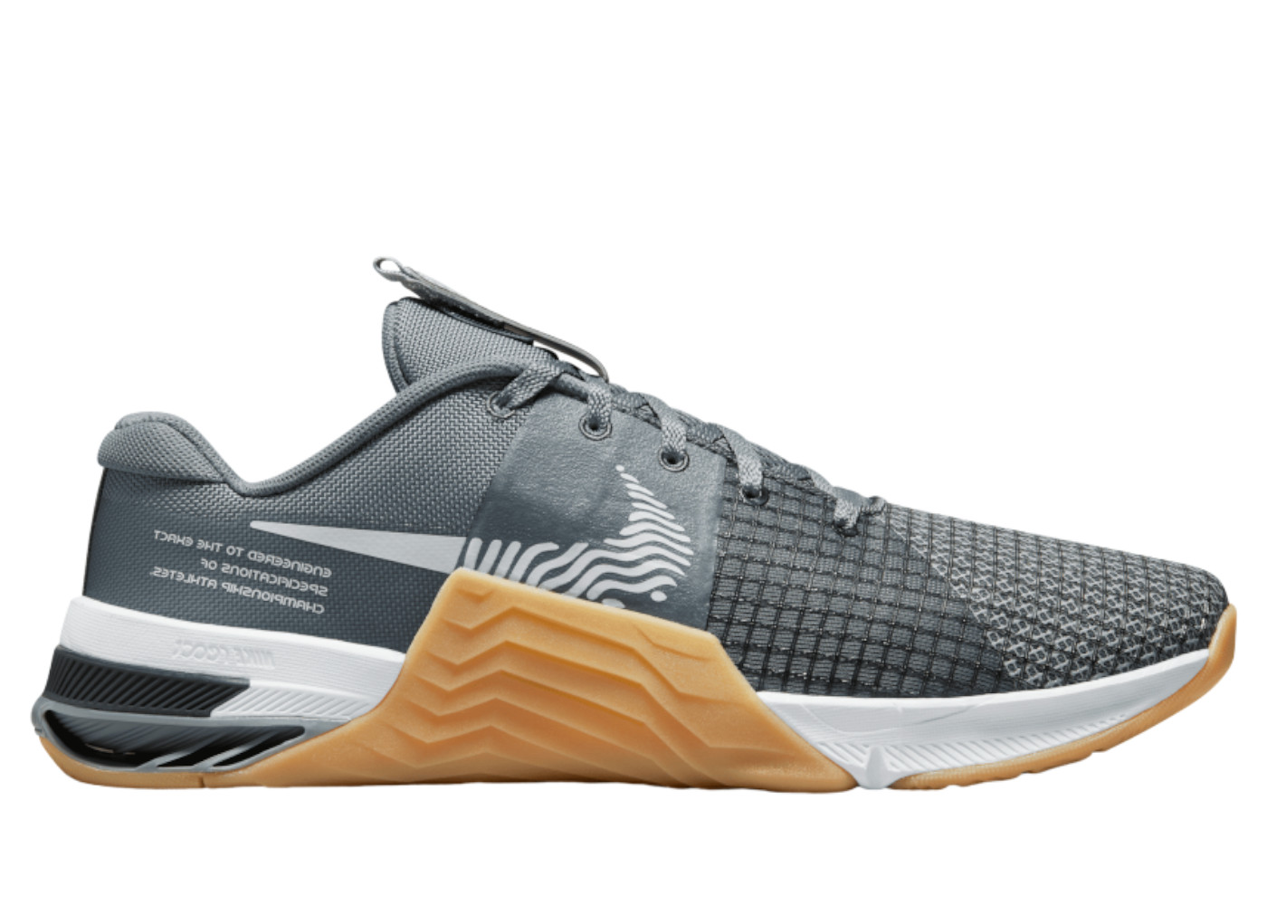 Nike Metcon 8 Smoke Gray Gum Mesh Mens Workout Shoe Lid Missing DO9328 002