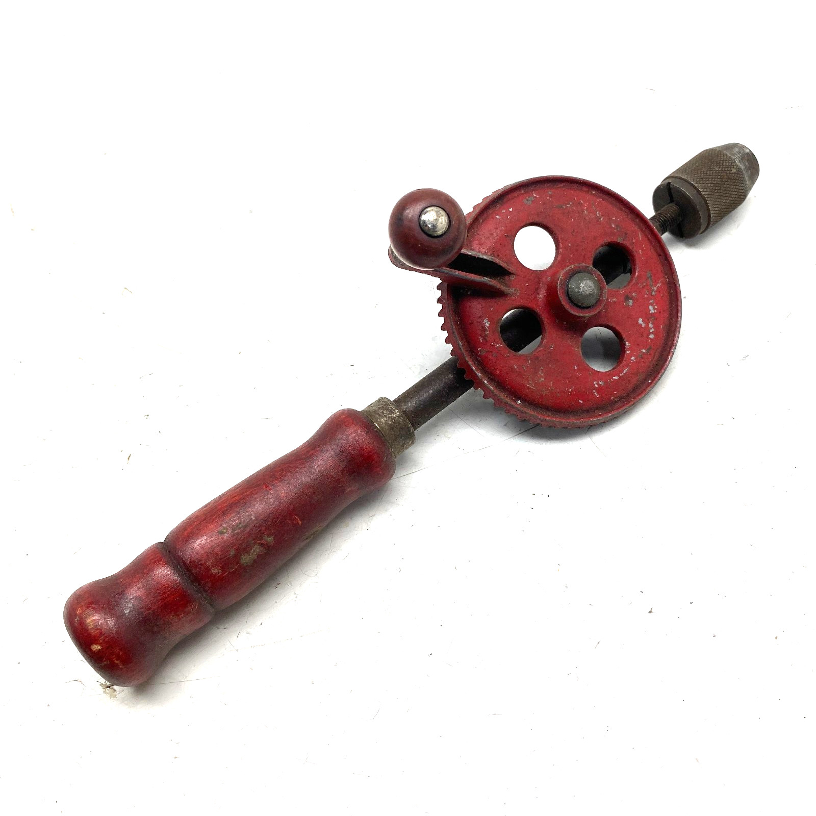 Egg Beater Style Hand Crank Drill Antique Vintage 11"