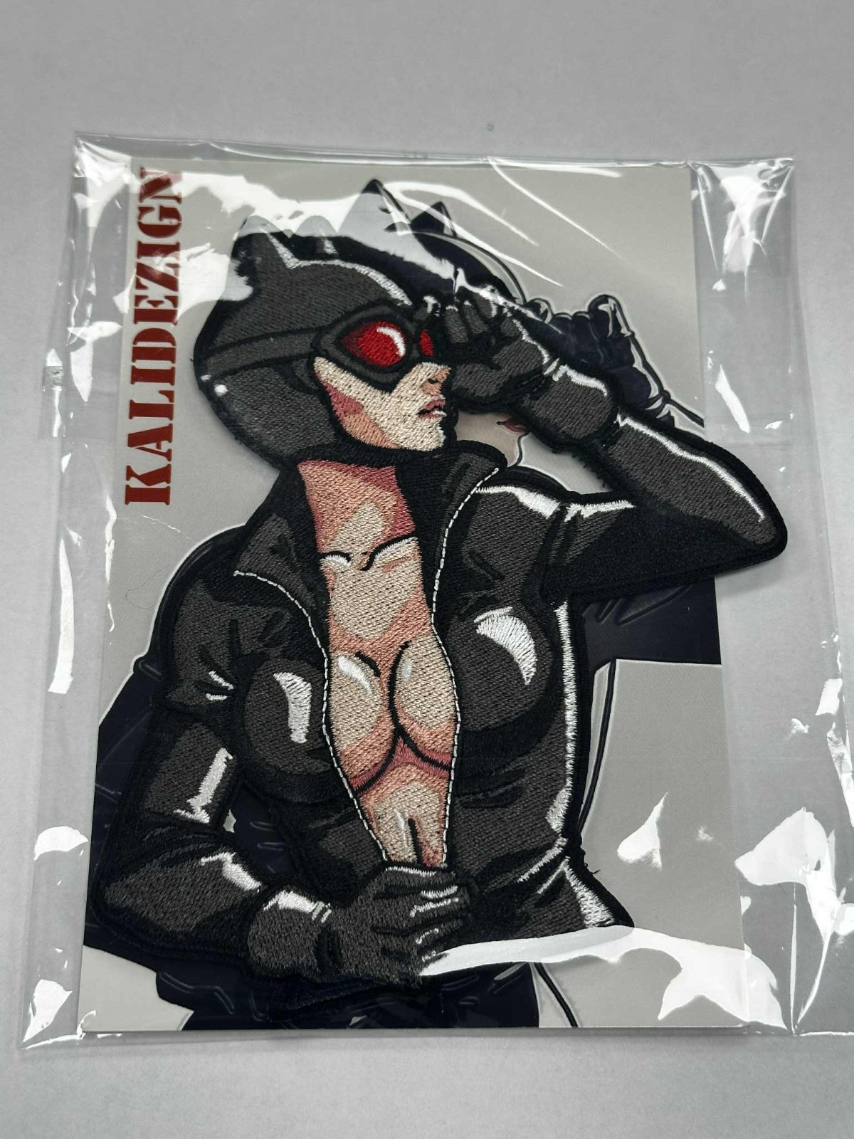 "Sexy Kitty" Catwoman Kali Dezign Embroidered Morale Patch, RARE, Hook/Loop, New