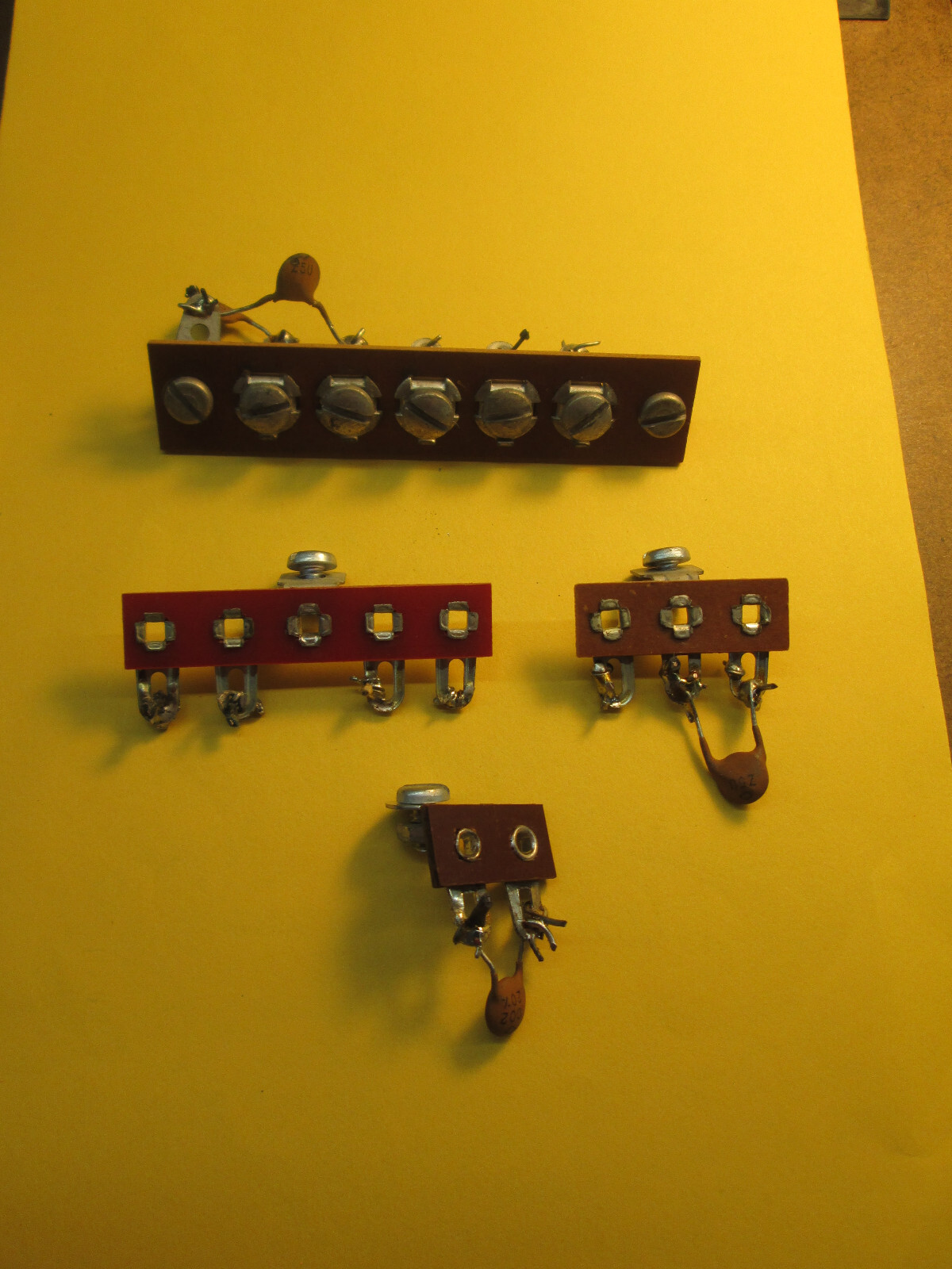 Heathkit 4 Terminal Strips with Nuts and Bolts. 431-16,431-10, 431-5 & 431-17