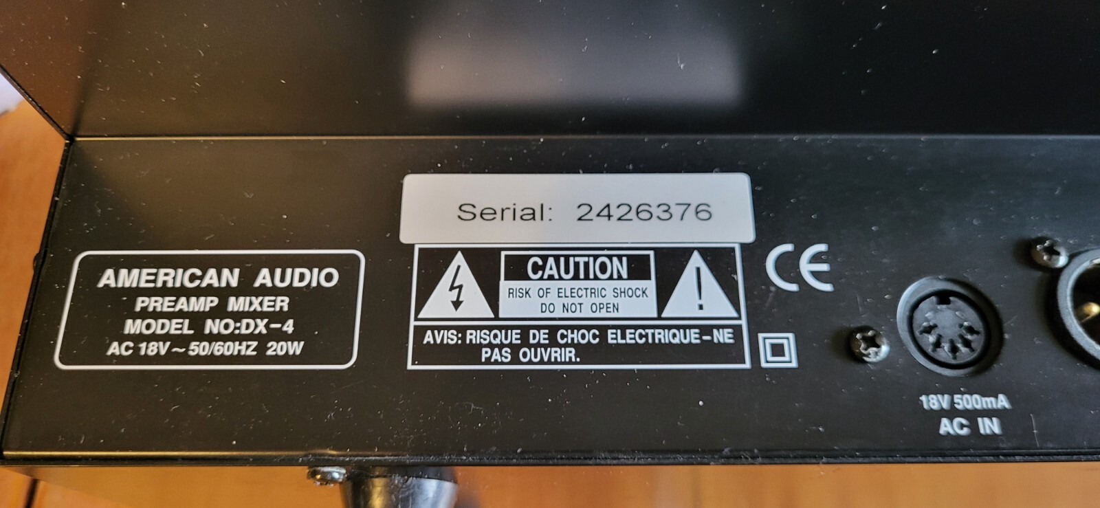 American Audio DX 4 Professional Preamp Mixer