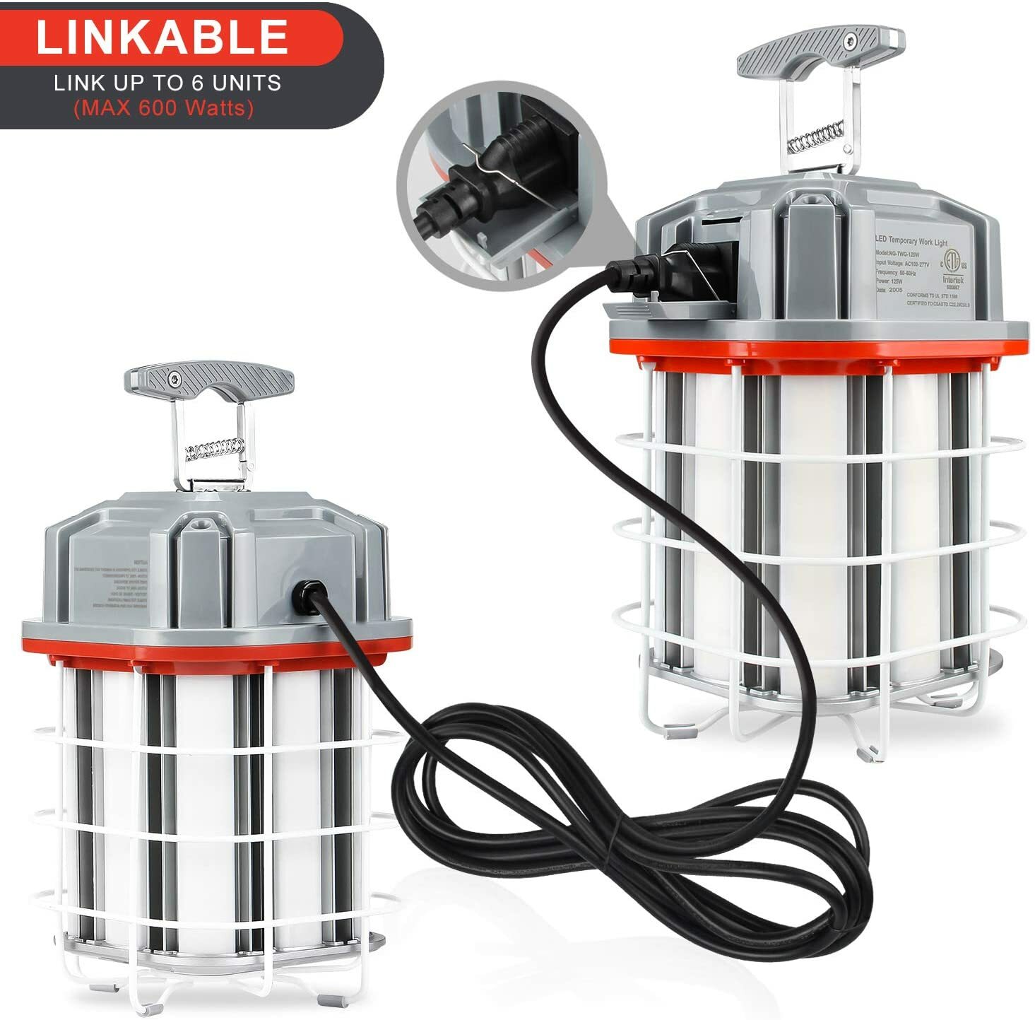 LED Temporary Work Light 100W 125W 150W Linkable LED portable Outdoor Lamp 110V
