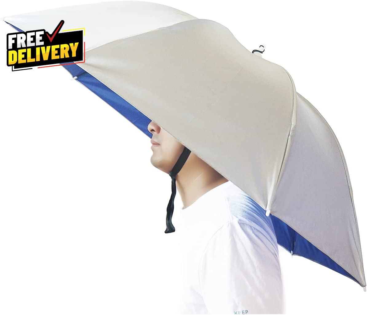 Umbrella Hat 37 Inch Fishing Umbrella Hat Hands Free Foldable UV Protection U...