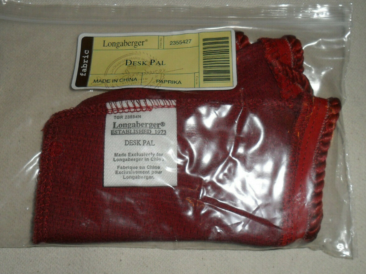Longaberger Desk Pal Basket Fabric Liner in Paprika #2355427 NEW