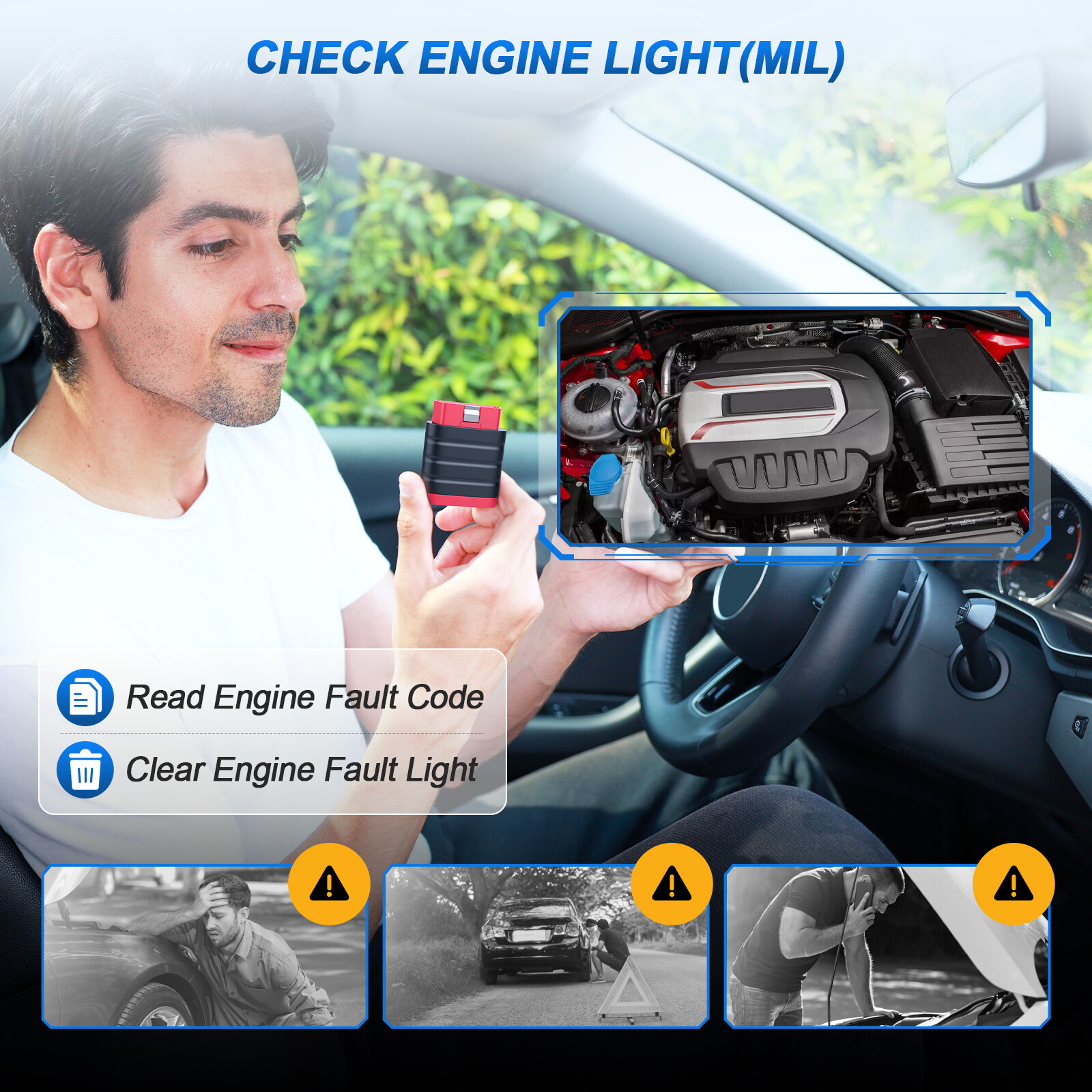 10PCS Thinkdiag Mini Car OBD2 Scanner Auto Diagnostic Tool Fault Code Reader