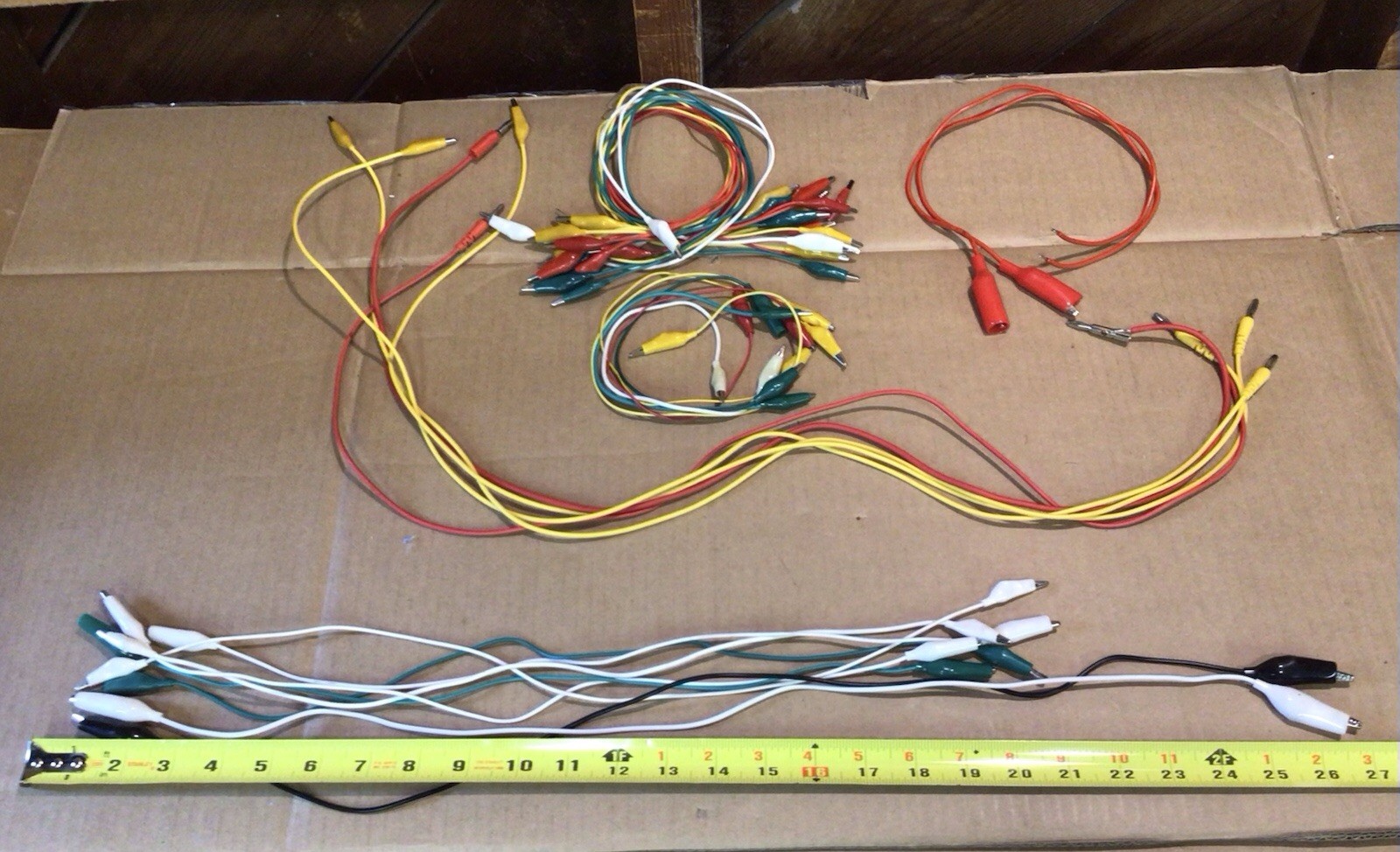 Mixed Lot Alligator Clips Jumper Wires Kit Test Leads Dual Ended Insulator Cable
