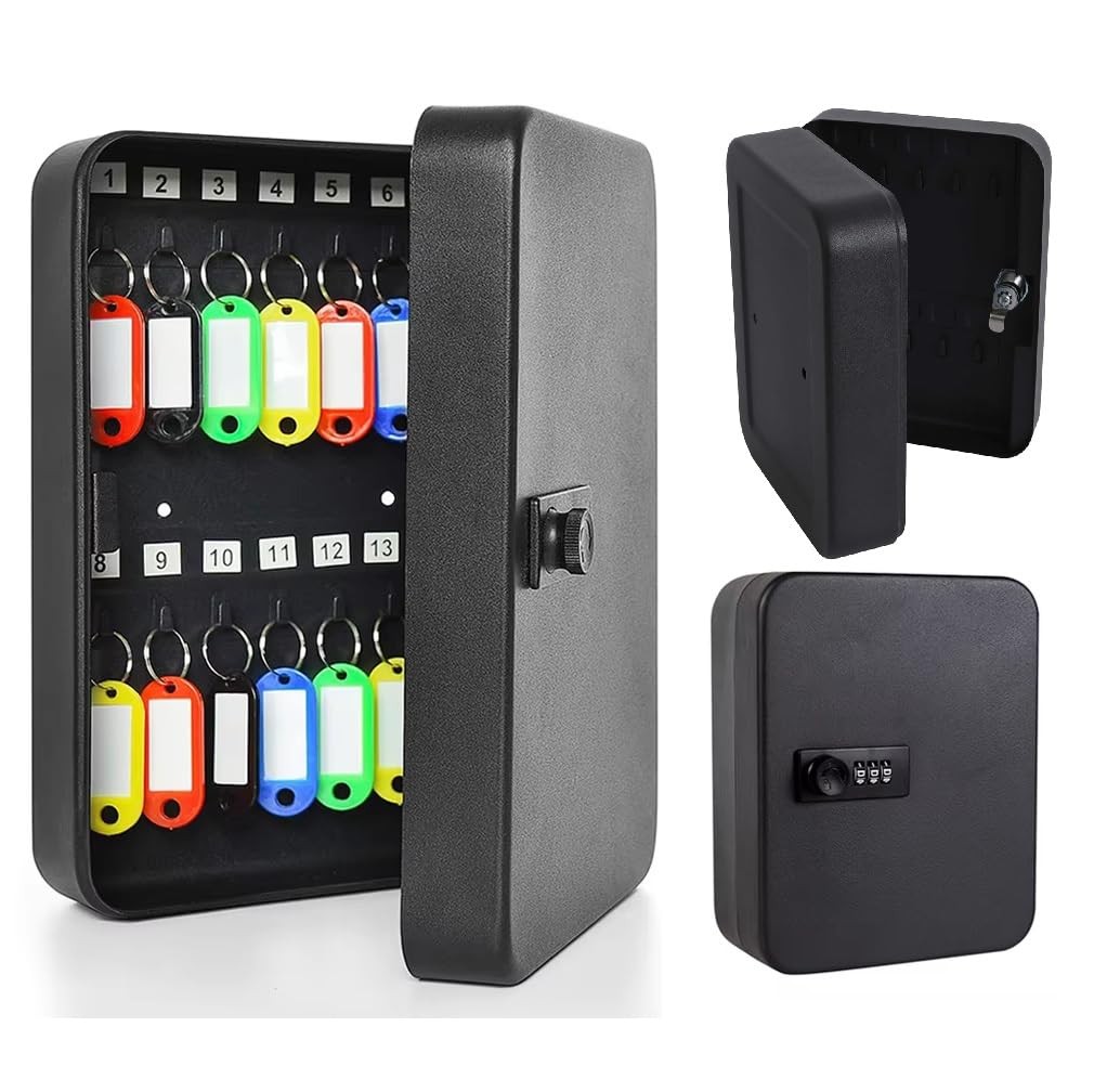 Up to 20 Keys Wall Mount Key Cabinet Key Storage Box Case Metal Security Key/...