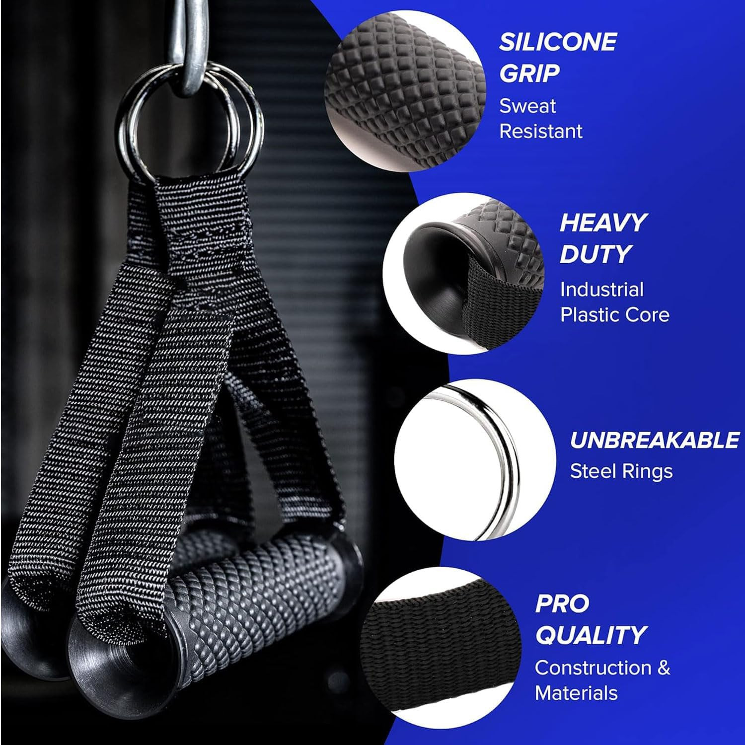 Cable Machine Attachments Home Gym, Triceps Rope, V Handle Cable Attachment,39In