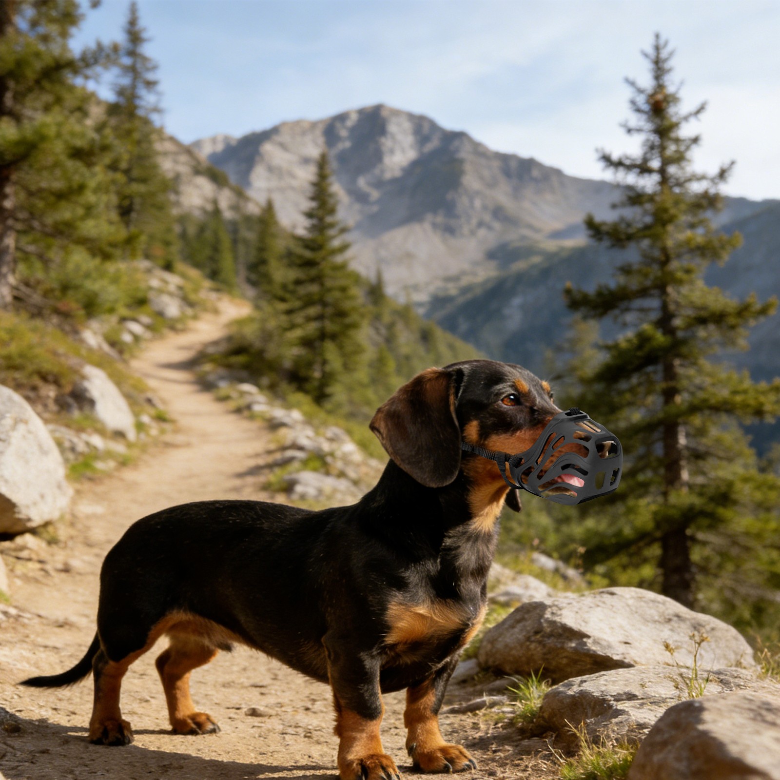 Adjusted Neck Strap Preventing Chewing and Biting Dog Muzzle For dog-walking