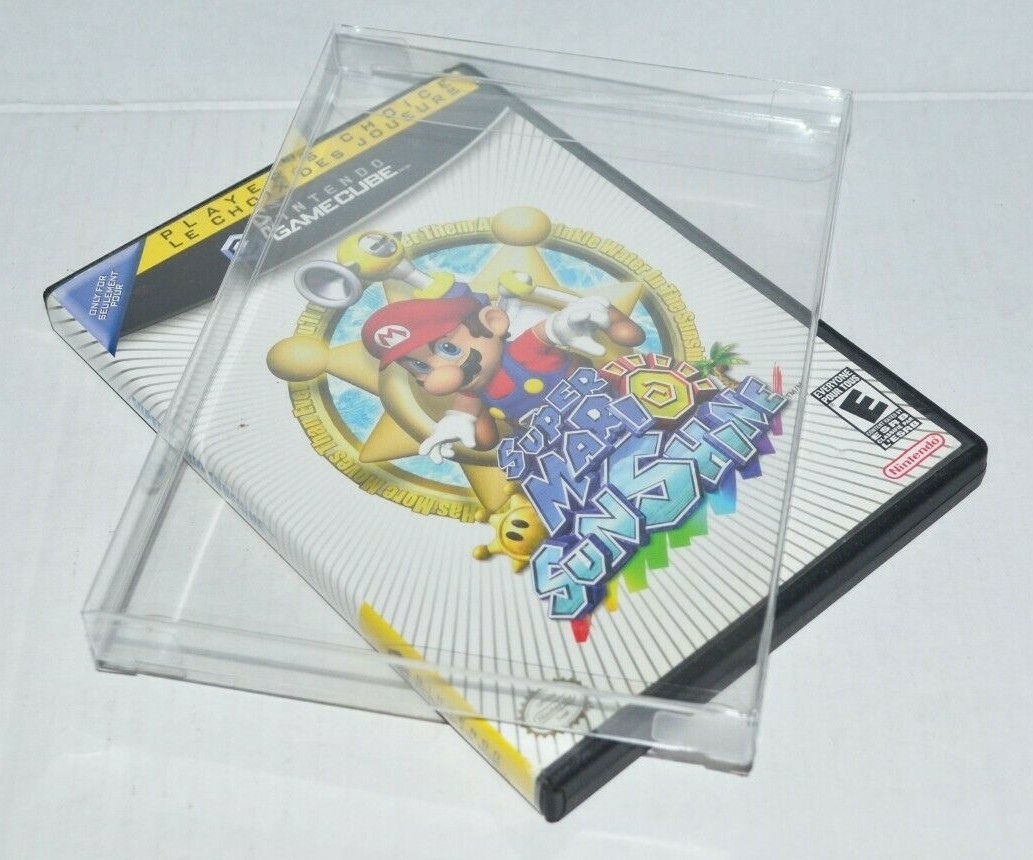 10 Clear Plastic Game Protectors Cases Sleeves Display Box For Nintendo GameCube