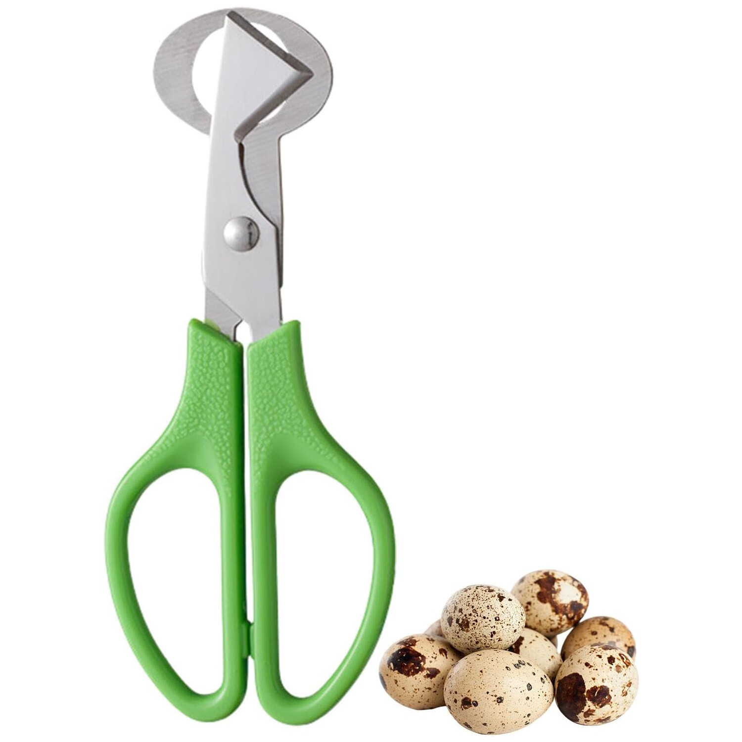 2Pcs Quail Egg Roast egg scissors Cutter Scissors Kitchen Egg Shears Tool(Green)