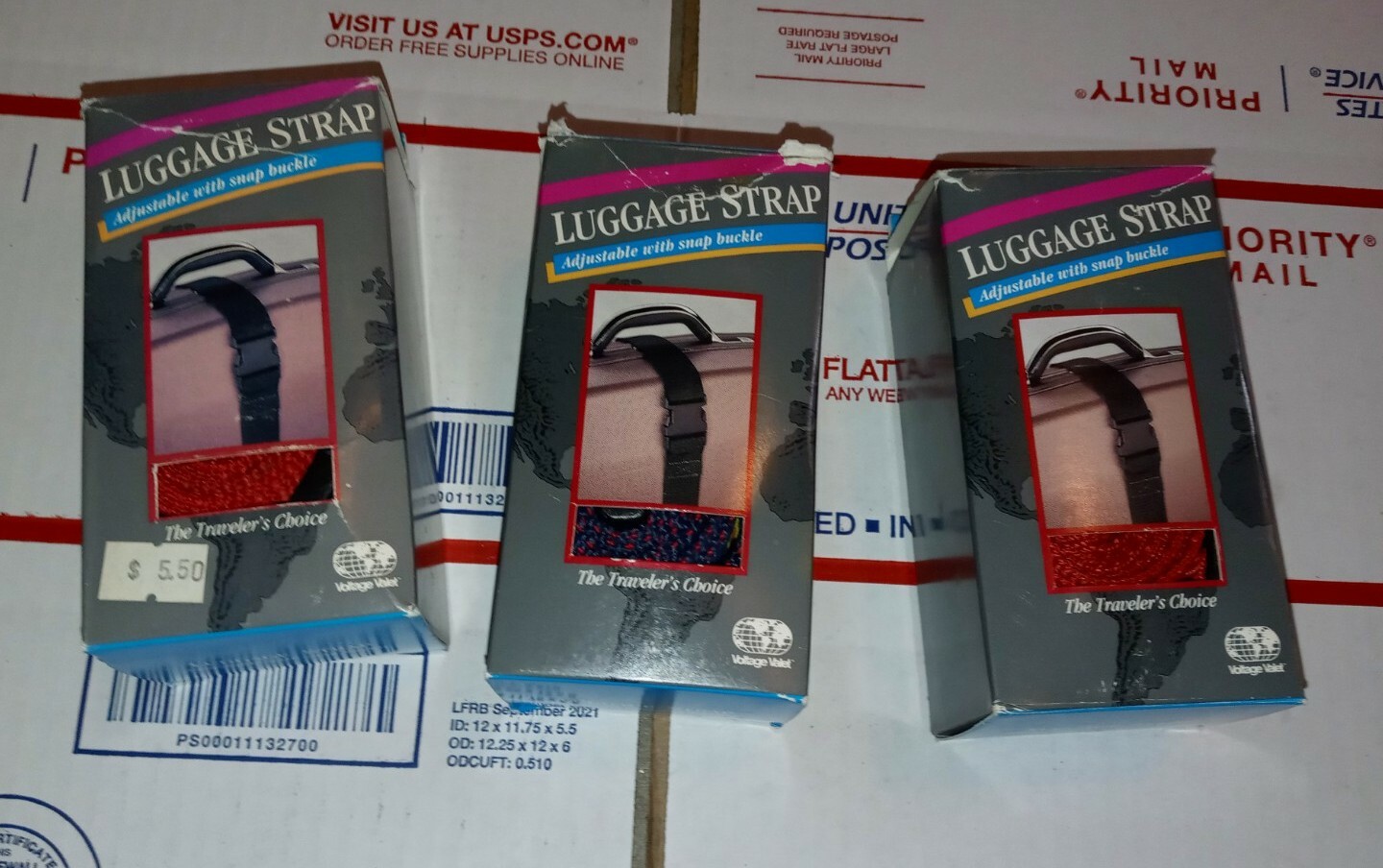 Voltage Valet Adjsutable Luggage Strap 3 Lot New