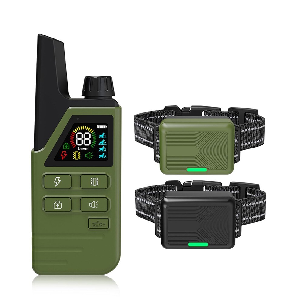 2 Dogs 4500FT Dog Training Collar Recharge Remote Shock Pet Waterproof Trainer