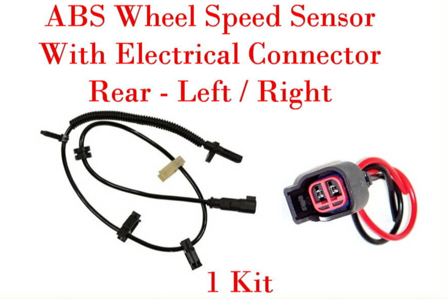 ABS Wheel Speed Sensor With Connector Rear L/R Fits Buick Chevrolet GMC Saturn
